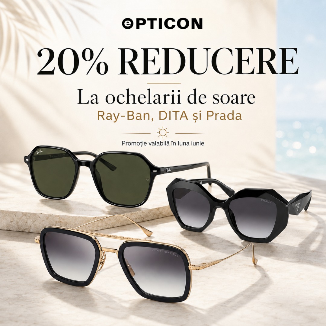20% reducere la Ray-Ban, Dita și Prada