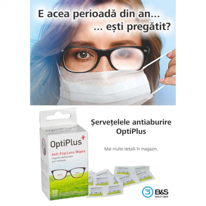 Servetele Optiplus antiaburire pentru ochelari eopticon.ro
