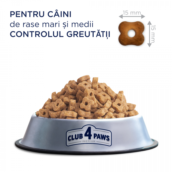 Club 4 Paws, Light, Hrana uscata caini adulti sterilizati de talie medie, 5kg [2]