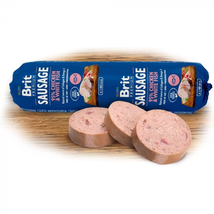 Brit Premium, Salam pentru caini, pui si peste, 800g [2]