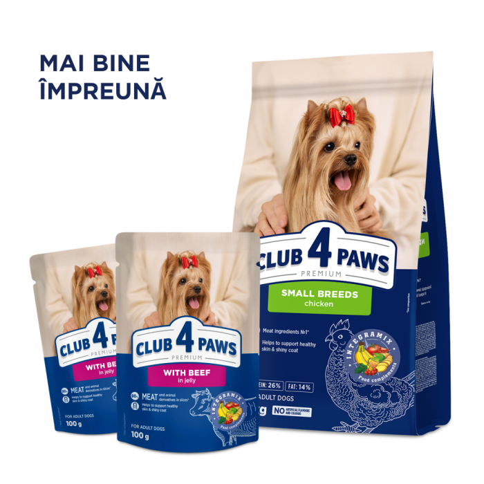 Club 4 Paws, Hrana umeda caini talie mica, Vita in jeleu, 24x100g [5]