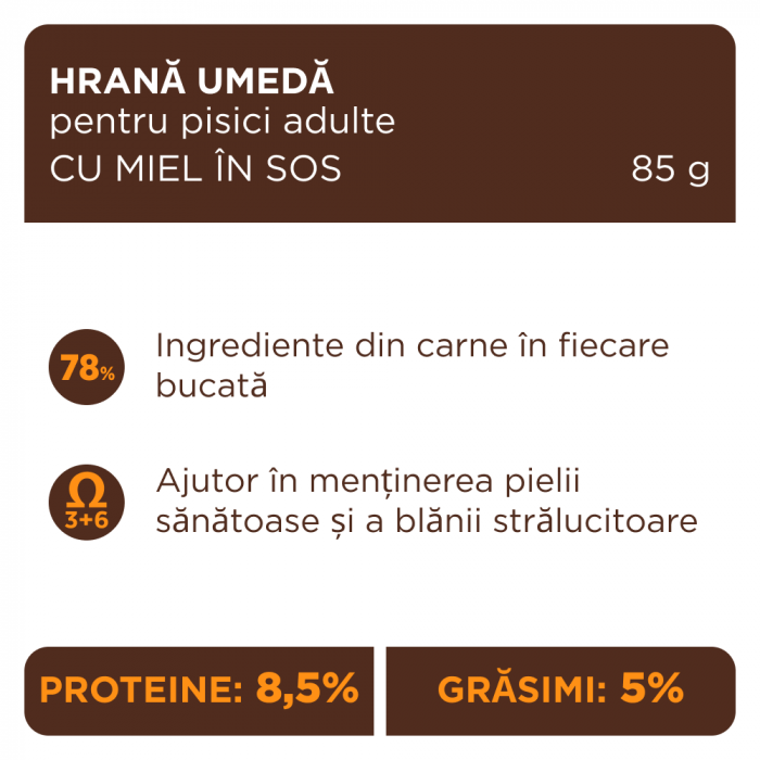 Club 4 Paws, Hrana umeda pentru pisici, miel in sos, 24x85g [2]