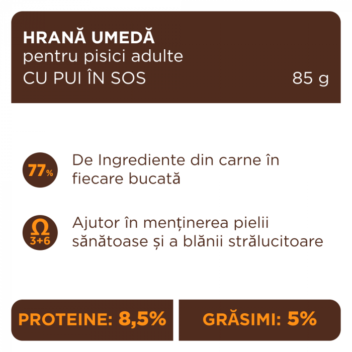 Club 4 Paws, Hrana umeda pentru pisici, pui in sos, 24x85g [2]