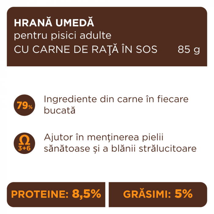 Club 4 Paws, Hrana umeda pentru pisici, rata in sos, 24x85g [2]