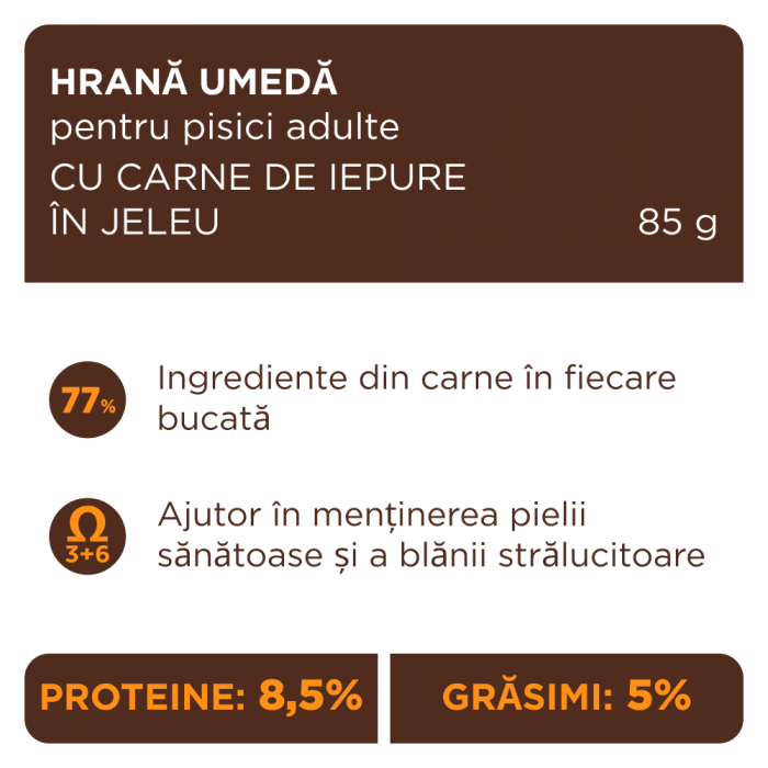 Club 4 Paws, Hrana umeda pisici, Iepure in jeleu, set 24x85g [2]
