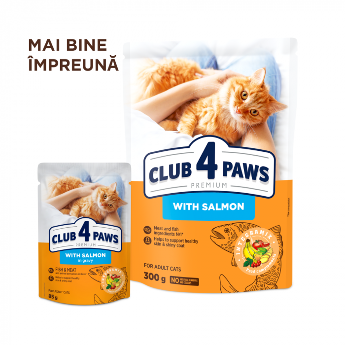 Club 4 Paws, Hrana umeda pisici, somon in sos, 24x85g [5]