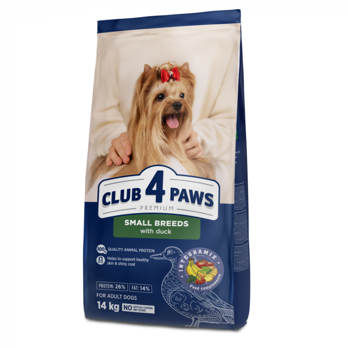 Hrana completa pentru caini de talie mica-cu rata, CLUB4PAWS [1]