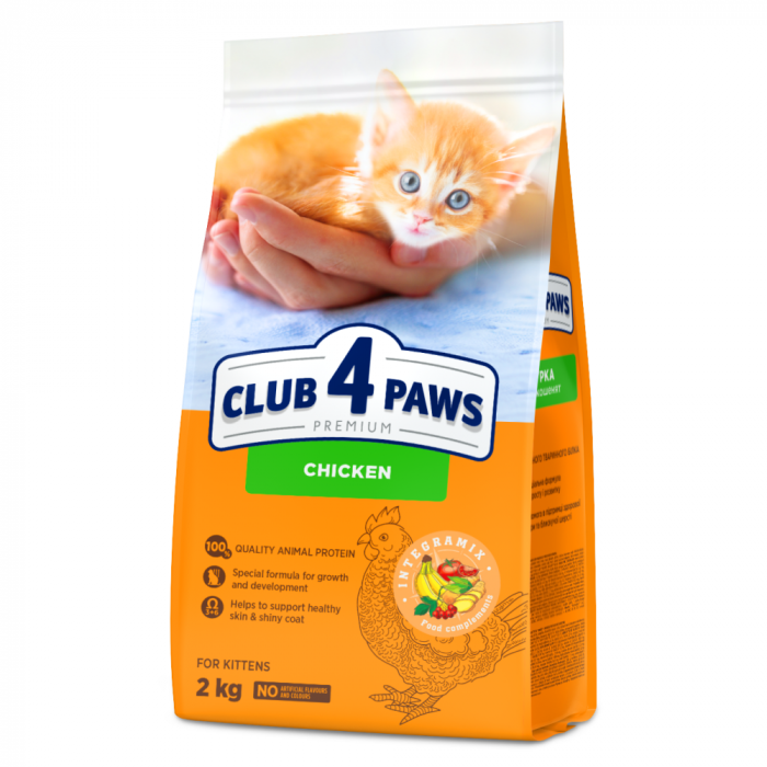 Club 4 Paws, Hrana uscata pentru pisoi cu pui, 2kg [1]