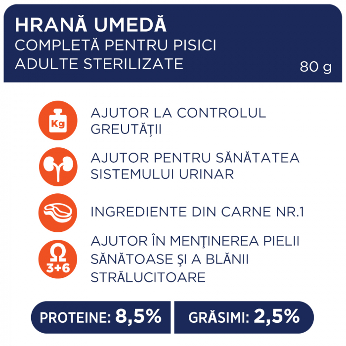 Club 4 Paws Premium, Hrana umeda pisici sterilizate - cu iepure in jeleu, set 24x80g [2]