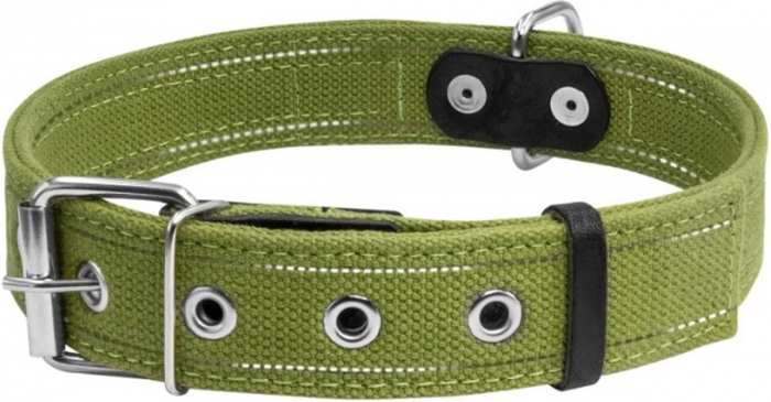 Collar, Zgarda caini dubla, 35mm latime, 51-63cm lungime, verde [2]