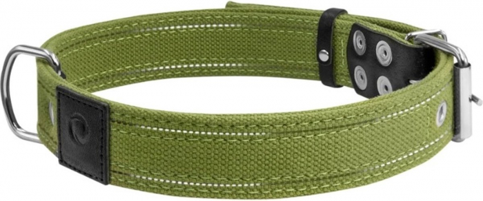 Collar, Zgarda caini dubla, 35mm latime, 51-63cm lungime, verde [3]