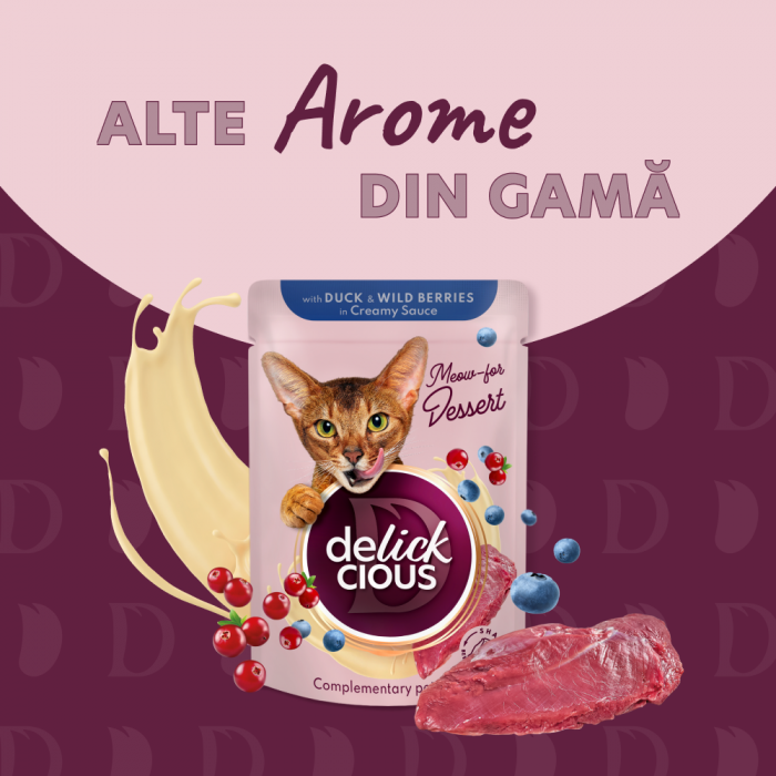 DELICKCIOUS, Bucati de carne de iepure si fructe tropicale in sos cremos,  80g [5]