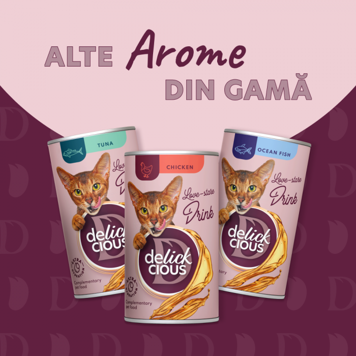 DELICKCIOUS,Conserva cu bautura cu ton pentru pisici, 140g [5]