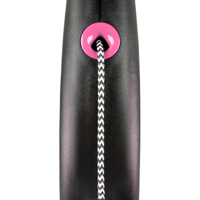 Lesa retractabila cu snur de 5m, roz, Flexi Black Design [2]