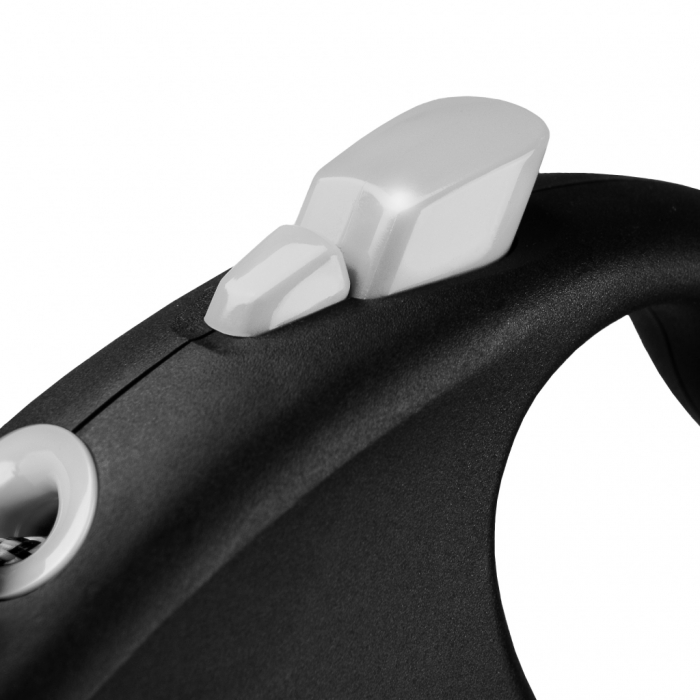 Lesa retractabila cu snur de 3m, gri, Flexi Black Design, XS [3]