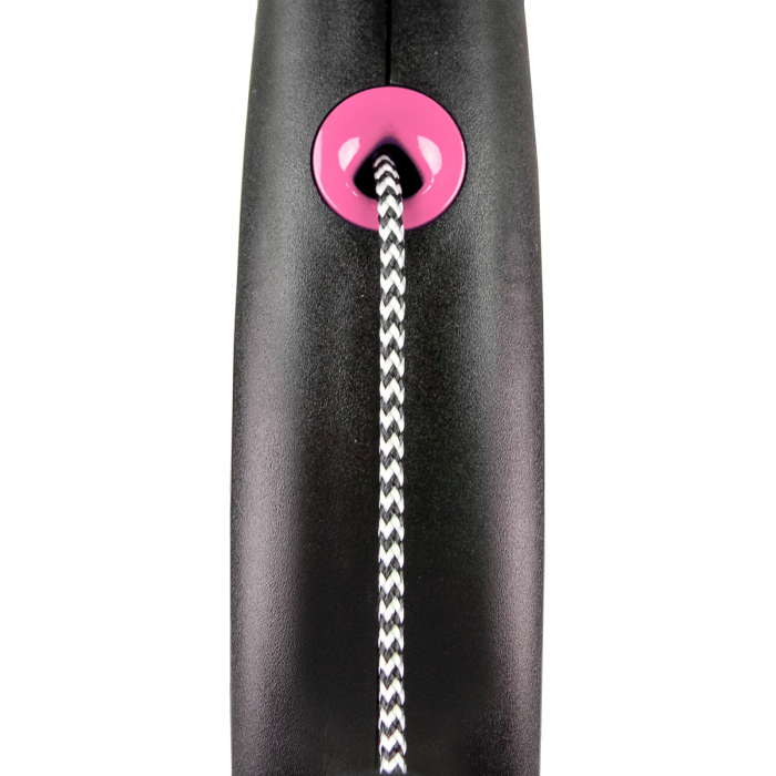 Lesa retractabila cu snur de 3m, roz, Flexi Black Design, XS [2]