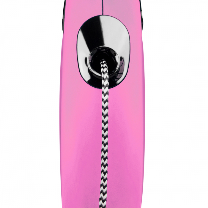 Lesa retractabila cu snur de 5m, roz, M, Flexi New Classic [2]