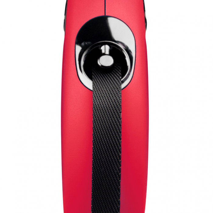 Lesa retractabila cu banda de 5m, rosu, M,  Flexi New Classic [3]