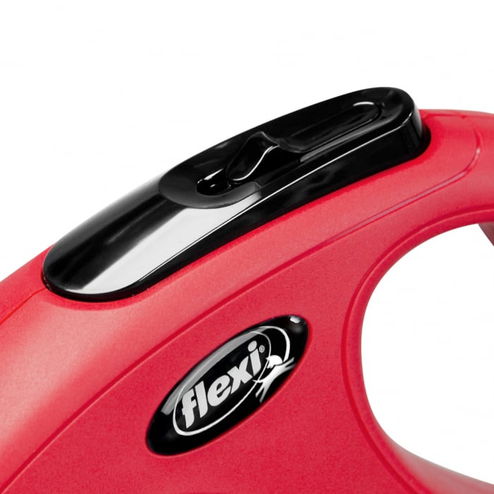 Lesa retractabila cu snur de 8m, rosie, S, Flexi New Classic [3]
