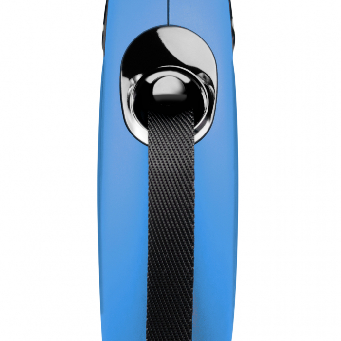 Lesa retractabila cu banda de 5m, albastra, S,  Flexi New Classic [2]