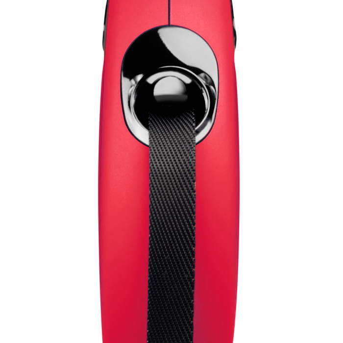Lesa retractabila cu banda de 5m, rosu, S,  Flexi New Classic [2]