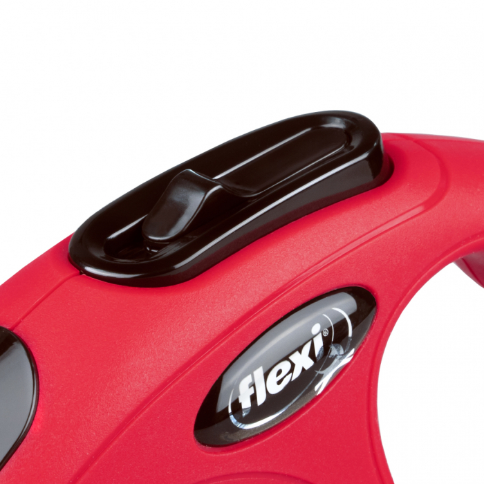 Lesa retractabila cu banda de 3m, rosie, XS, Flexi New Classic [3]