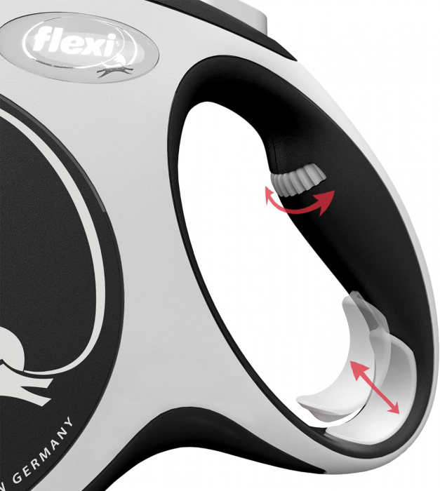 Flexi New Comfort, M Cord, lesa retractabila, neagra, 5m [5]