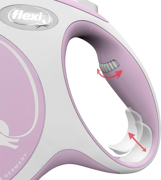 Flexi New Comfort, M Cord, lesa retractabila, lila, 5m [5]