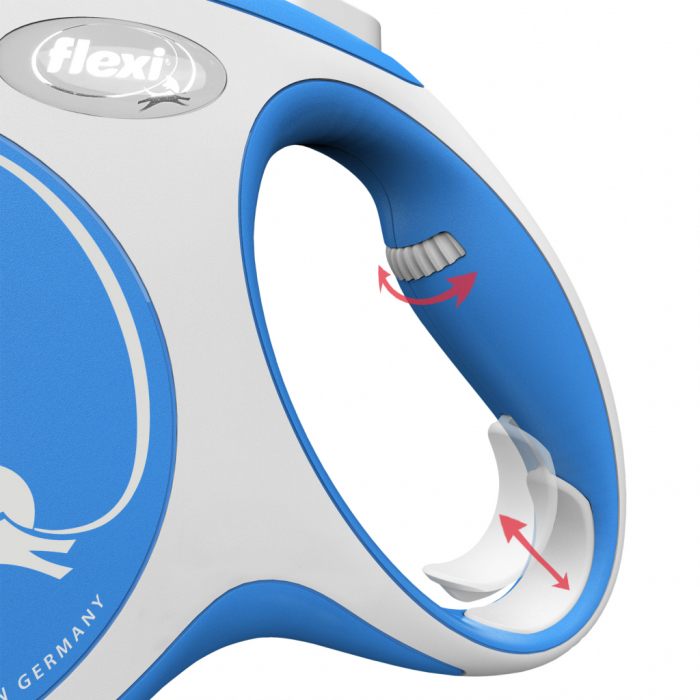 Flexi New Comfort, M Band, lesa retractabila,albastra, 5m [4]