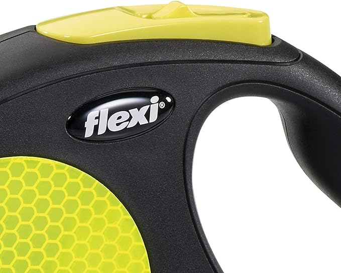 Lesa retractabila cu banda de 3m, galben reflectorizant, XS, Flexi New Neon [5]