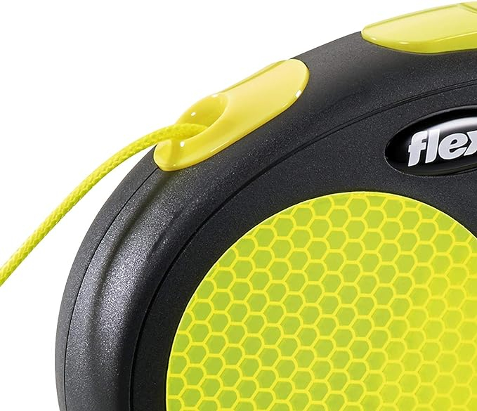 Lesa retractabila cu banda de 3m, galben reflectorizant, XS, Flexi New Neon [2]