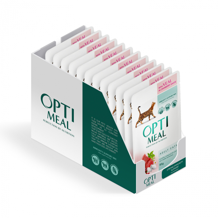 Optimeal Hrana umeda pisici adulte - cu Vita, set 12*0,085kg [4]