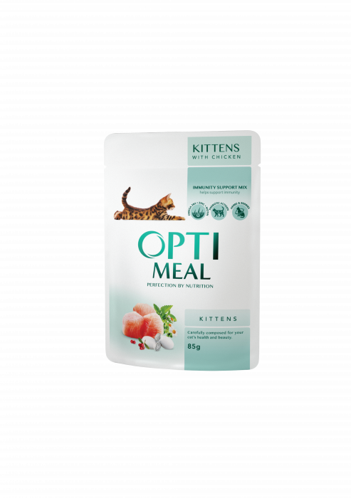 Optimeal Hrana umeda pisoi (kitten), set 3+1, 4*0,085kg [2]