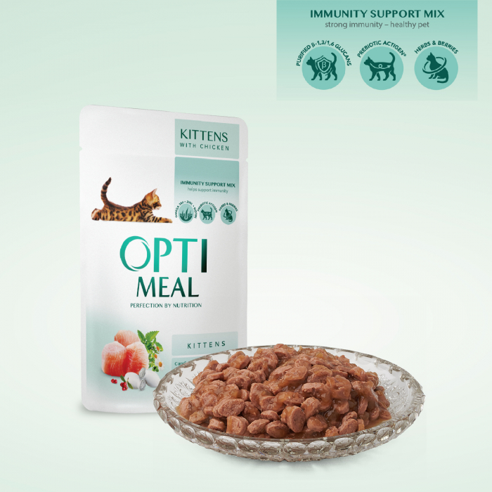 Optimeal Hrana umeda pisoi (kitten), set 3+1, 4*0,085kg [3]