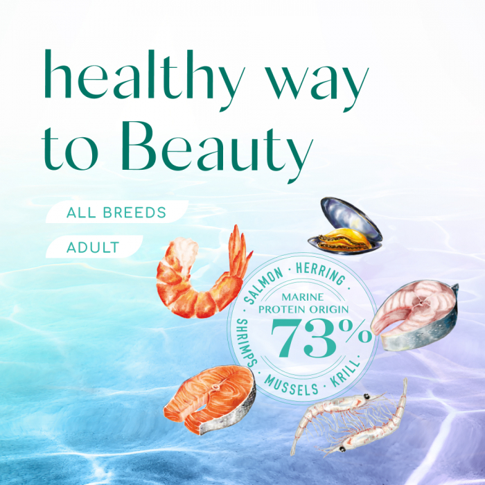 Hrana uscata completa Optimeal Beauty Fitness Holistic fara cereale, pe baza de fructe de mare pentru caini adulti de toate rasele, 10 kg [3]
