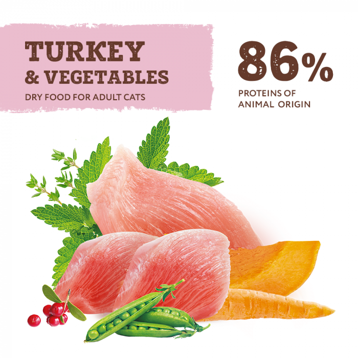Optimeal Grain Free Hrana uscata pisici adulte - curcan si legume, 4kg [3]