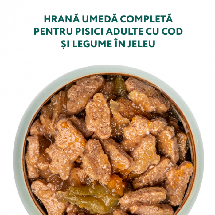 Optimeal Hrana umeda pisici adulte - Cod si legume in jeleu, set 3+1, 4*0,085kg [3]