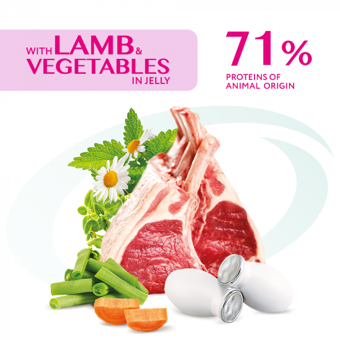 Optimeal Hrana umeda pisici adulte - cu Miel si legume in jeleu, set 12*0,085kg [4]