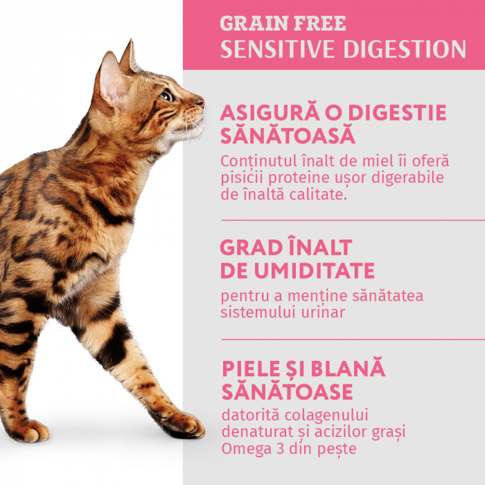 Optimeal Sensitive Hrana umeda pisici adulte - Miel si curcan in sos, set 12*0,085kg [4]