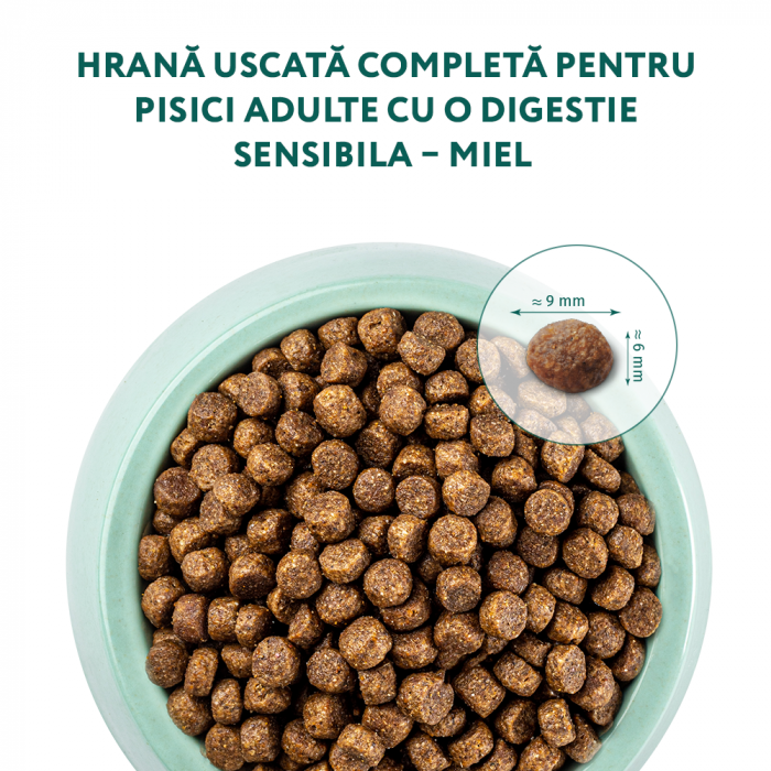 Optimeal, Sensitive, Hrana uscata pisici adulte cu digestie sensibila, Miel, 200g [3]