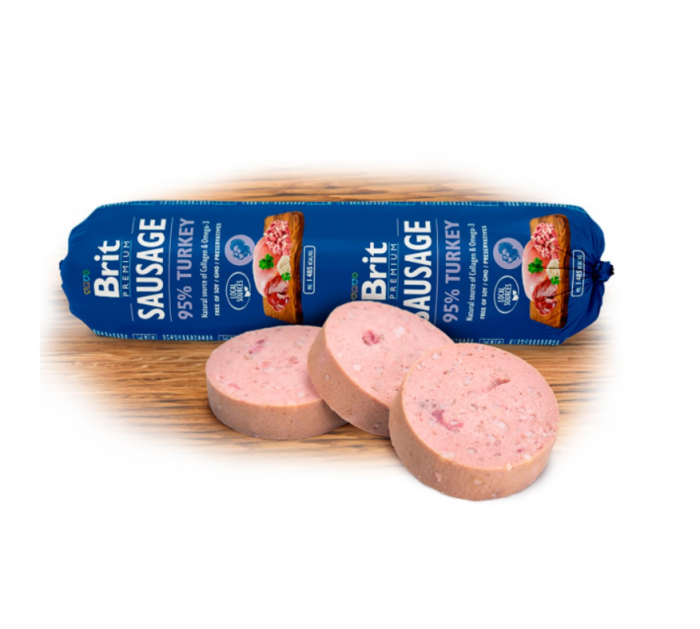 Salam pentru caini, curcan, Brit Premium, 800g [2]