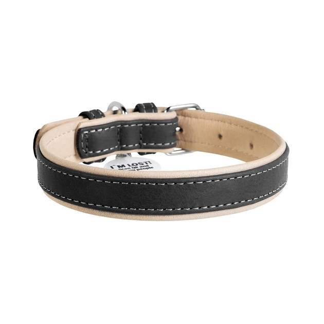 Waudog Soft, Zgarda, M, caini din piele, cu QRPasaport, latime: 20mm, lungime: 30-39cm, negru [2]