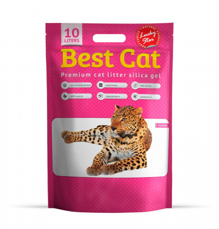 Asternut igienic - Best Cat, silicat pentru litiera pisicii, aroma florala