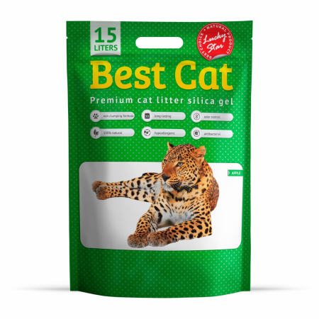 Asternut igienic - Asternut igienic pentru litiera, mar verde, BEST CAT