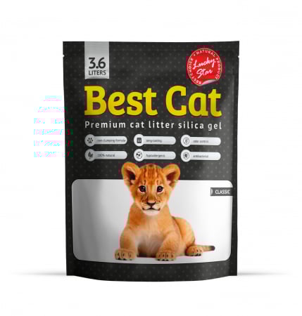 Produse pentru pisici - Best Cat Silicat Classic- Asternut igienic pisici, fara aroma, 3.6l