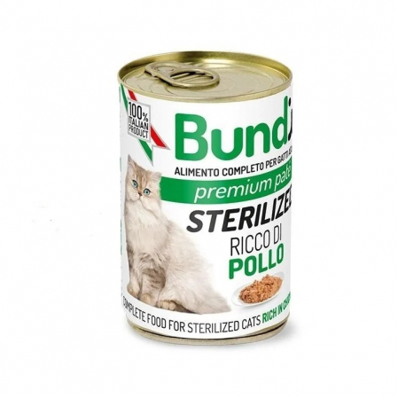 Hrana umeda - BUNDY, conserva pentru pisici sterilizate, cu pui, 400g