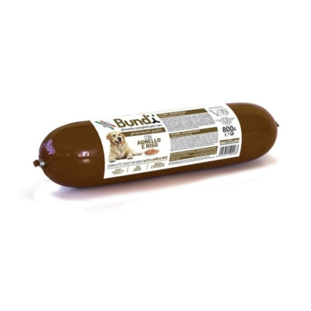 Produse pentru caini - BUNDY Super Premium Salam pentru caini cu miel si orez, 800g