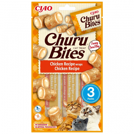 Recompense - Churu Bites, Recompense cremoase pentru pisici cu pui