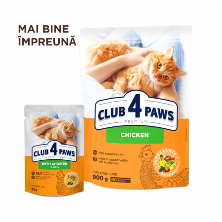 Club 4 Paws, Hrana umeda pentru pisici, pui in sos, 24x85g [5]