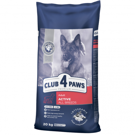 Produse pentru caini - Hrana uscata pentru caini activi, CLUB4PAWS